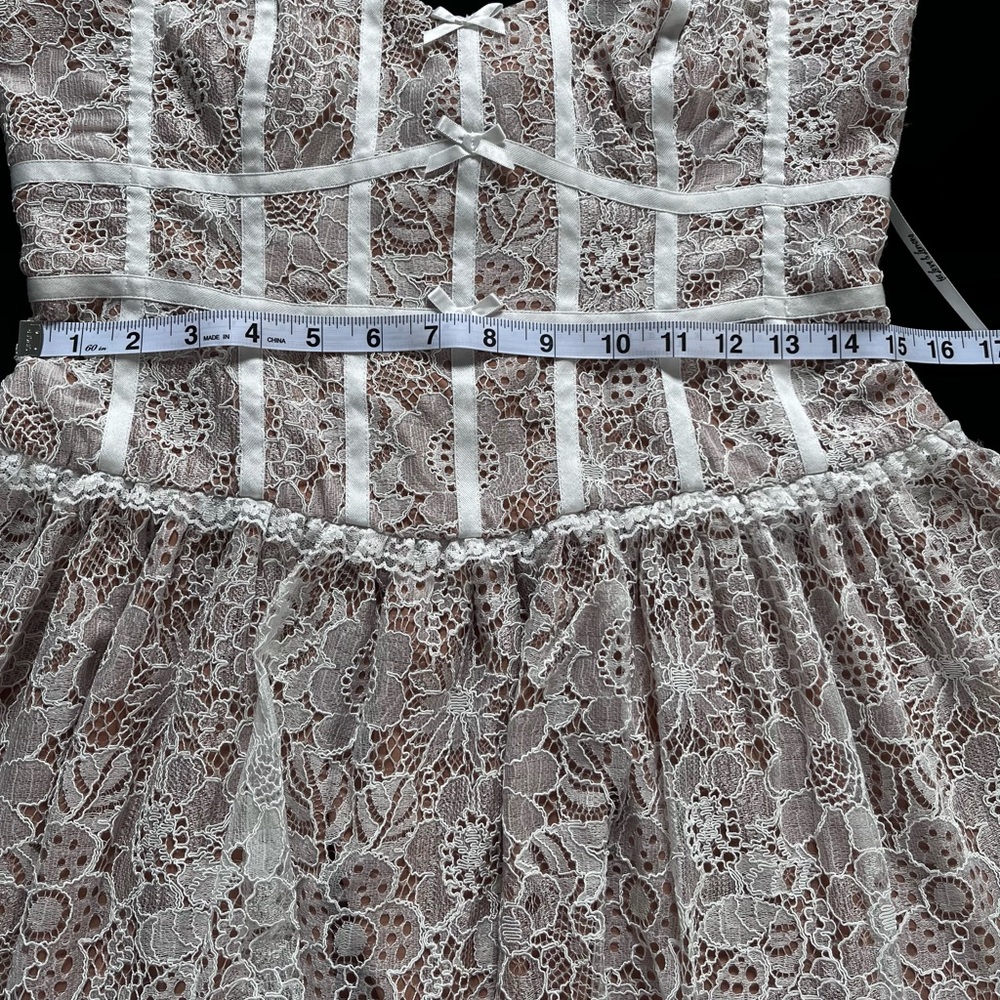 For Love and Lemons Dress. Ivory Lace Bustier. - Picture 11 of 13